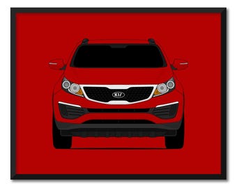 Kia Sportage (2011-2016) affiche de voiture impression art mural déco CX1 (sans cadre)