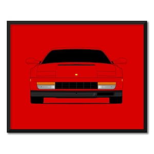 Ferrari Testarossa (1984-1996) Inspired Car Poster Print Wall Art Decor CX1 (Unframed)