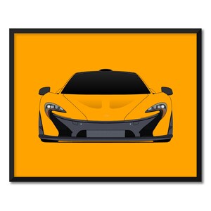 McLaren P1 Hypercar (2013-2015) Inspired Car Poster Print Wall Art Decor Supercar CX1 (Unframed)