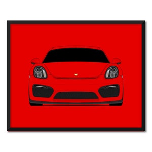 Porsche Cayman GT4 718 (2019-2020) Inspired Car Poster Print Wall Art Decor CX1 (Unframed)