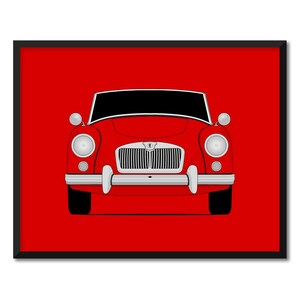 MG MGA Roadster (1955-1959) Inspired Poster Print Wall Art Decor CX1 (Unframed)