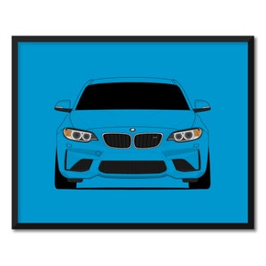 BMW M2 F87 (2016-2018) Inspired Car Poster Print Wall Art Decor M Power BMW M F22 F23 CX1 (Unframed)