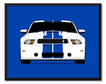 Shelby GT350 S197 (2011-2012) Inspired Car Poster Print Wall Art Decor CX2 (Unframed)