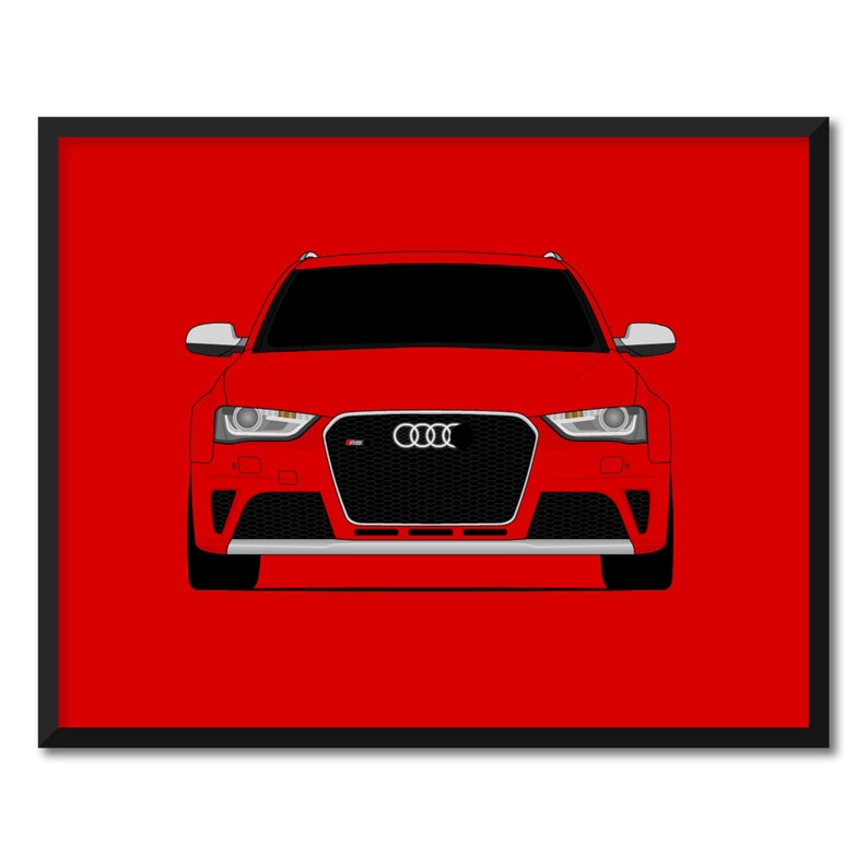 2012-2015 Audi RS4 Inspired Poster Print Wall Art Decor Handmade B8