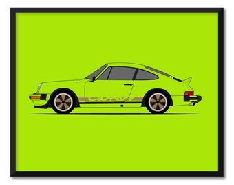 ポルシェ 911 カレラ 930 (1974-1978) (サイドプロファイル) カー