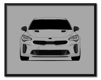 Pôster decorativo de parede do Kia Stinger (2018-2020) CX1 (sem moldura)