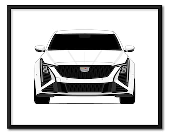 Cadillac CT5-V (à partir de 2025) affiche de voiture, impression d'art mural déco CX1 (sans cadre)