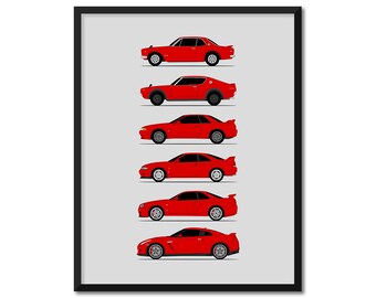 Nissan Skyline GT-R Generations Inspired Poster (side