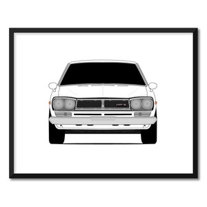 Nissan Skyline GT-R KPGC10 (1969-1972) Inspired Car Poster Print Wall Art Decor Hakosuka 2000GT Datsun CX1 (Unframed)