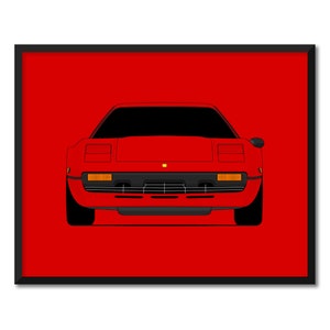 Ferrari 308 GTB (1975-1985) Inspired Poster Print Wall Art Decor CX1 (Unframed)