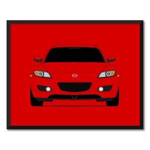 Mazda RX-8 (2003-2008) Pre-facelift Inspired Car Poster Print Wall Art Decor CX1 (Unframed)