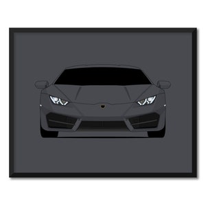 Lamborghini Huracan LP 580-2 (2016-2019) Inspired Poster Print Wall Art Decor CX1 (Unframed)