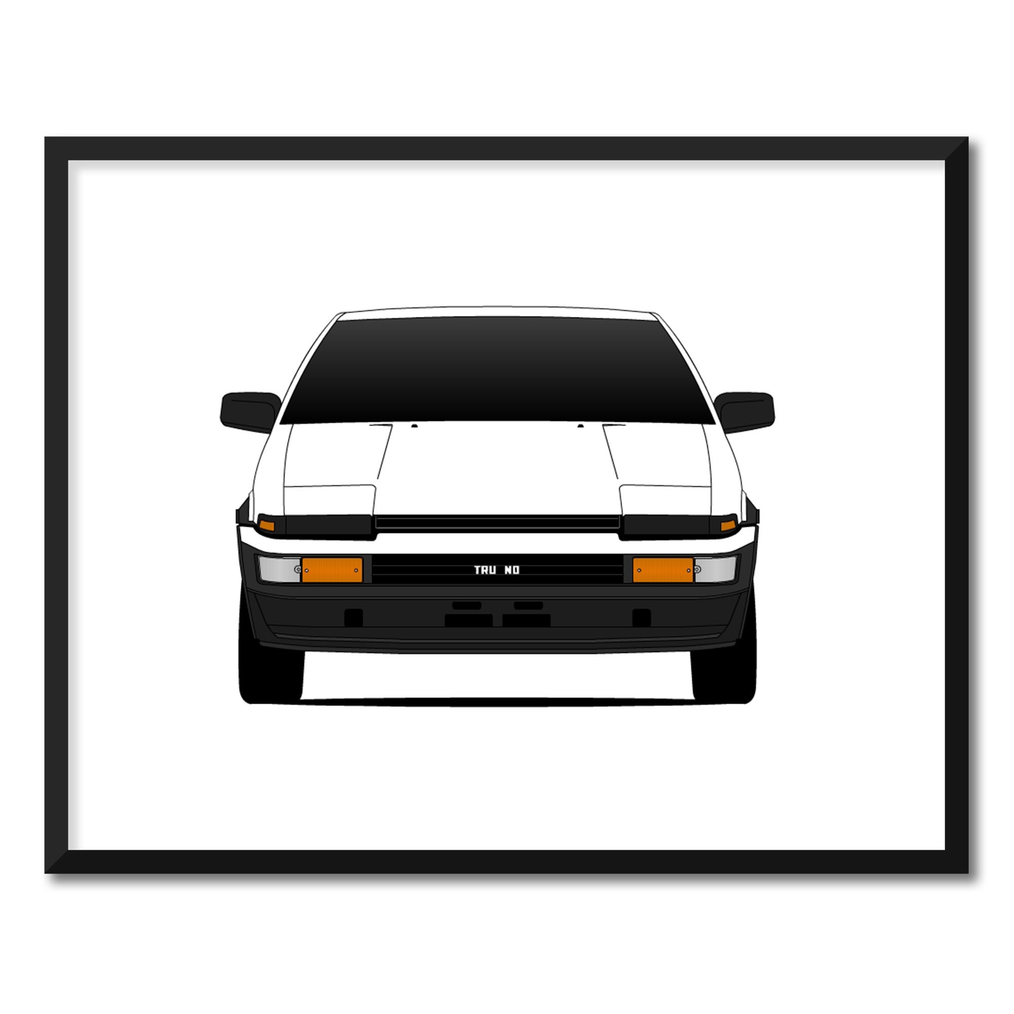 Toyota Ae86 Trueno Poster Print Hacki Roku Initial D Wall Etsy