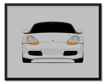 Porsche Boxster 986 (1996-2002) Inspiriert Auto Poster Druck Wand Kunst Dekor CX1 (Ungerahmt)