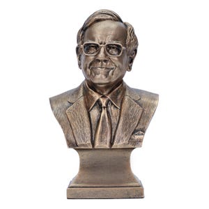 Warren Buffett Bust Statue Sculpture Berkshire Hathaway Gift for Investors Investing Stock Market Collectible Merchandise Memorabilia