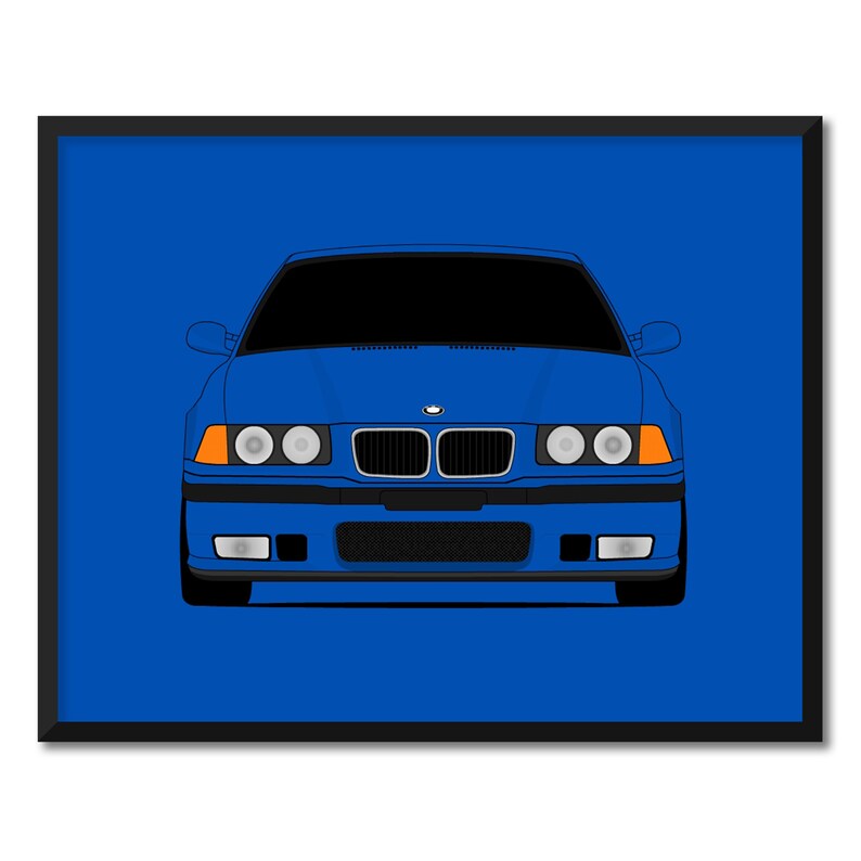 BMW M3 E36 (1995-1999) Car Poster Print Wall Art Decor BMW M Power CX1 ...