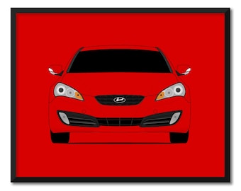 Hyundai Genesis Coupé (2009-2012) inspiré de voiture affiche impression murale art déco CX1 (sans cadre)