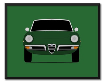 Alfa Romeo Spider Duetto Series 1 (1966-1969) Car Poster Print