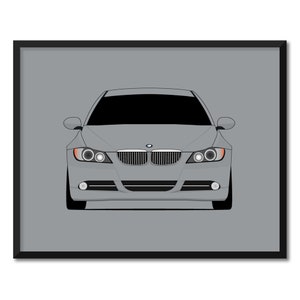 BMW 3 Series 335i Sedan E90 (2007-2008) Inspired Car Poster Print Wall Art (E91, E92, E93) (316i 318i 320i 325i 328i 330i) CX1 (Unframed)