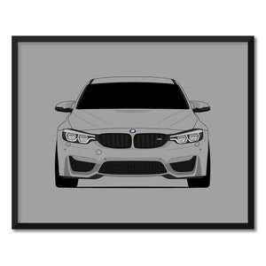 BMW M4 F82 (2018-2020) Inspired Car Poster Print Wall Art Decor CX1 (Unframed)
