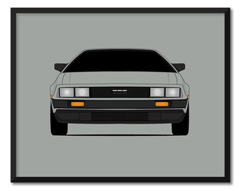 DMC DeLorean (1981-1983) Car Poster Print Wall Art Decor CX1 (Unframed)