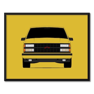 Chevy 454 SS (1990-1993 Inspired Car Poster Print Wall Art Decor CX1 (Unframed)