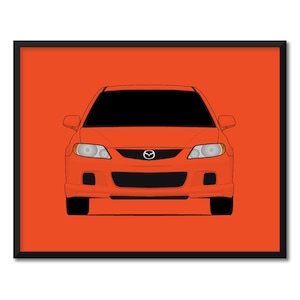 Mazda Mazdaspeed Protégé (2003-2004) Inspired Car Poster Print Wall Art Decor CX1 (Unframed)