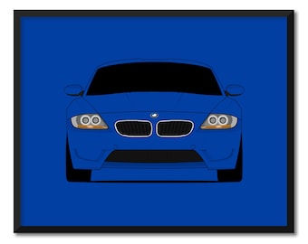 BMW Z4 M Roadster Coupe (2006-2008) Car Poster Print Wall Art