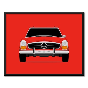 Mercedes-Benz 280SL W113 (1967-1971) Inspired Car Poster Print Wall Art Decor CX1 (Unframed)