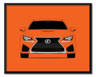 Lexus RC F (2015-2019) affiche de voiture impression art mural déco CX1 (sans cadre)