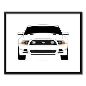Ford Mustang GT S197 II (2013-2014) Inspired Car Poster Print Wall Art Decor CX1 (Unframed)