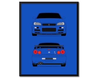 日産スカイライン GT-R R34 (1998-2002) (フロントとリア) ワイルド