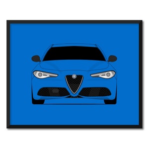 Alfa Romeo Giulia Ti Sport 952 (2016-Present) Car Poster Print Wall Art Decor CX1 (Unframed)