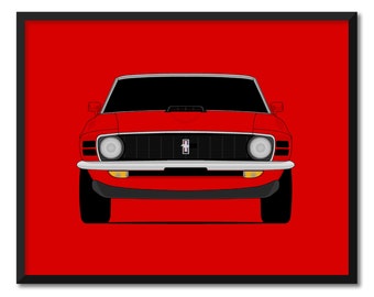 Ford Mustang 1970 Inspired Car Poster Print Wall Art Decor CX1 (Unframed)