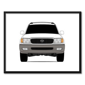 Toyota Land Cruiser (1998-2002) J100 Inspired Poster Print Wall Art Decor CX1