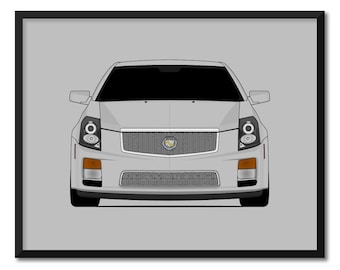 Cadillac CTS-V (2004-2007) affiche de voiture impression décoration murale art mural CX1 (sans cadre)