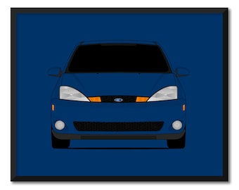 Ford Focus SVT (2002-2004) 1st Generation Car Poster Print Wall