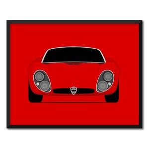 Alfa Romeo Tipo 33 Stradale (1967-1969) Inspired Car Poster Print Wall Art Decor CX1 (Unframed)