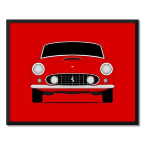 Ferrari 250 GT California Spyder LWB (1957-1963) Inspired Poster Print Wall Art Decor CX1 (Unframed)