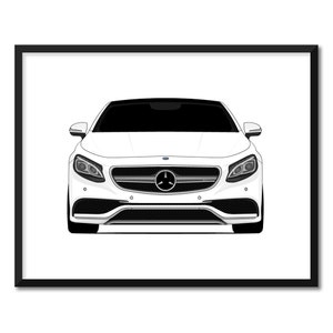 Mercedes-Benz S63 (Coupe) W222 (2014-2017) Inspired Car Poster Print Wall Art Decor CX1 (Unframed)