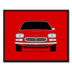 Maserati Quattroporte I (1963-1969) Inspired Car Poster Print Wall Art Decor CX1 (Unframed)