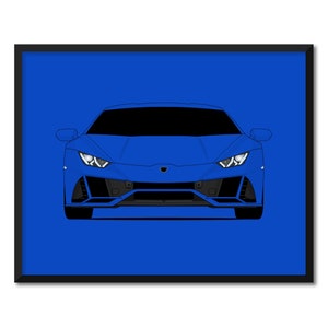 Lamborghini Huracan EVO LP 640-4 (2019-2020) Inspired Poster Print Wall Art Decor CX1 (Unframed)