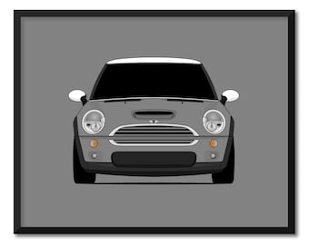 Mini Cooper S (2000-2004) R53 Gen1 affiche impression art déco murale CX1 (sans cadre)