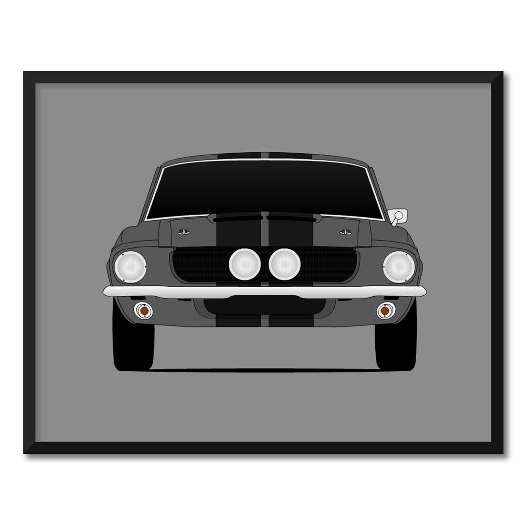 Ford Mustang 1967 Shelby GT500 Cobra Car Poster Print Wall Art Decor ...