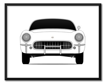 Chevy Corvette C1 (1958-1962) 1st Generation Car Poster Print Wall