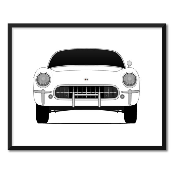 Chevy Corvette C1 (1958-1962) 1st Generation Car Poster Print Wall