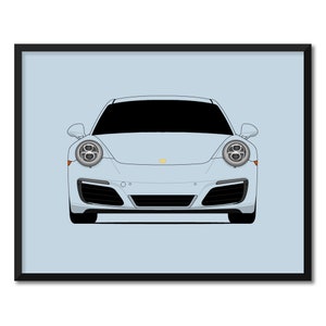 Porsche 911 991.2 Carrera (2015-2018) Inspired Car Poster Print Wall Art Decor CX1 (Unframed)