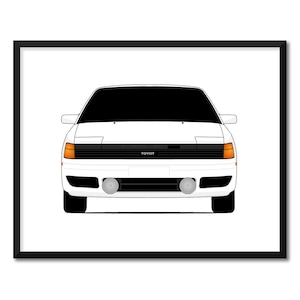 Toyota Celica T160 (1985-1989) 4th Generation Inspired Car Poster Print Wall Art Decor CX1 (Unframed)