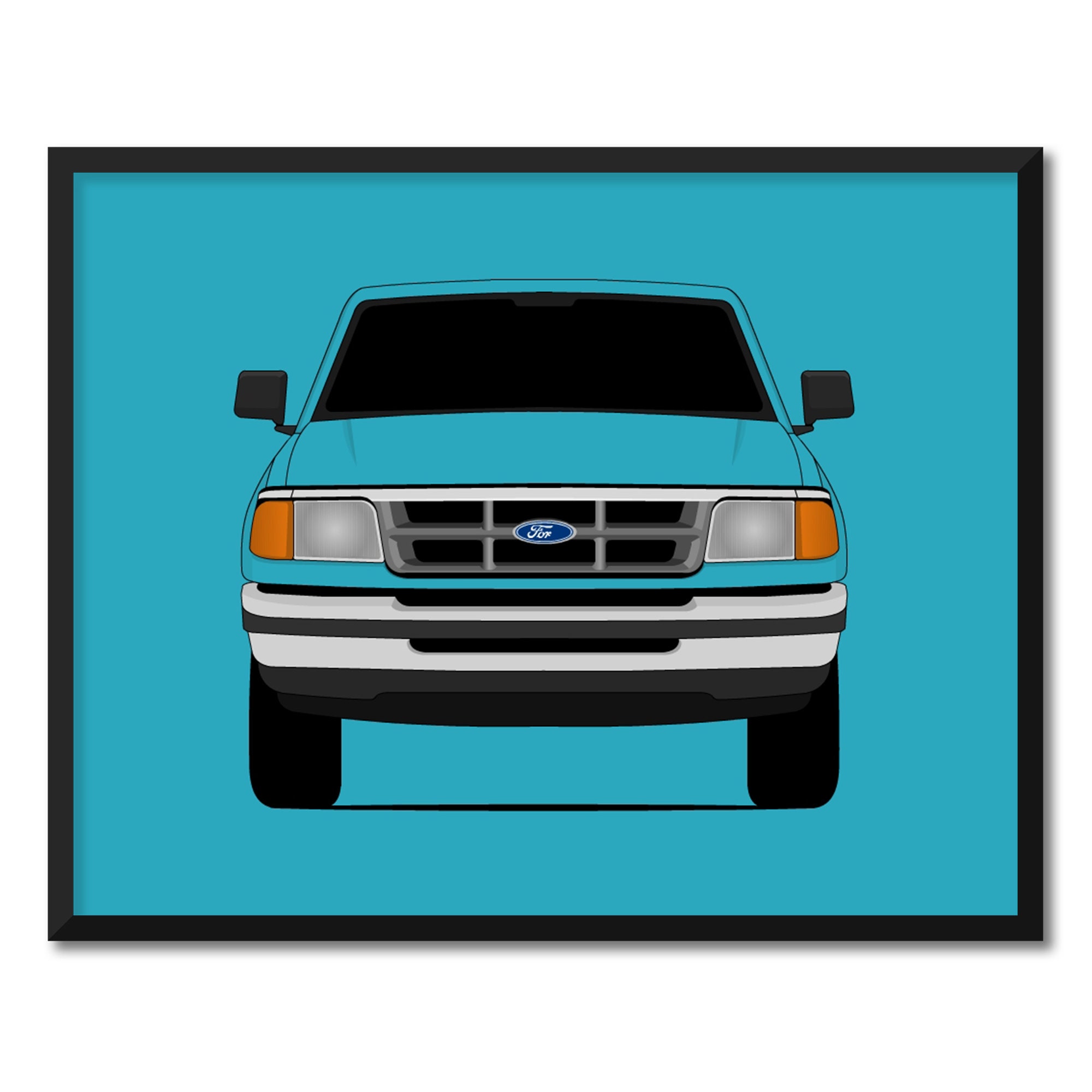 Ford Ranger (1993-1997) 2nd Generation Car Poster Print Wall Art