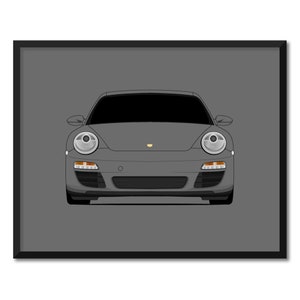Póster de coche inspirado en Porsche 911 997.2 Carrera (2009-2011), decoración de pared CX1 (sin marco)